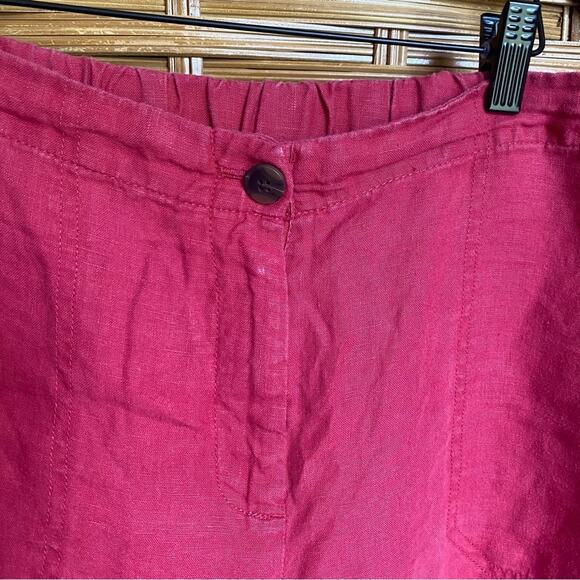 J. Jill love linen 100% linen plus size Women's Red Capri pant 2X comfortable - Picture 2 of 10